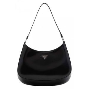 New Black Brushed Leather Cleo Handbag Purse Shoulder Bag